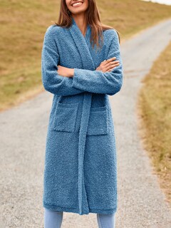 Foto 4 | Foto 4 | Jersey Tipo Cárdigan Saodimallsu Con Parte Delantera Abierta Y Largo Para Mujer, Color Azul Marino - Venta Internacional.