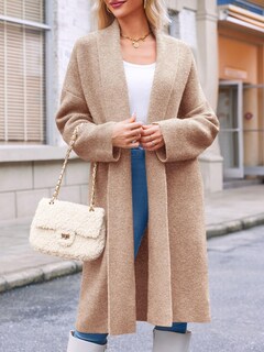 Foto 3 | Foto 3 | Jersey Largo Tipo Cárdigan Saodimallsu De Punto Grueso Para Mujer - Venta Internacional.