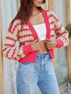 Foto 3 | Foto 3 | Jersey Tipo Cárdigan Saodimallsu Con Corte En La Parte Delantera Abierta Para Mujer - Venta Internacional.