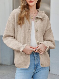 Foto 2 | Foto 2 | Cárdigan Saodimallsu De Punto Con Volantes Y Botones Para Mujer - Venta Internacional.