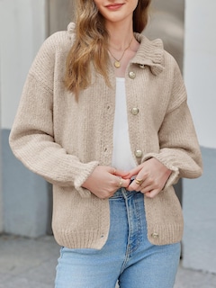 Foto 2 | Foto 2 | Cárdigan Saodimallsu De Punto Con Volantes Y Botones Para Mujer - Venta Internacional.