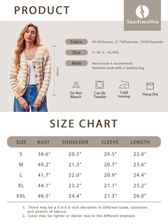 Foto 7 | Foto 7 | Jersey Tipo Cárdigan Saodimallsu A Rayas Con Cuello En V Para Mujer - Venta Internacional.