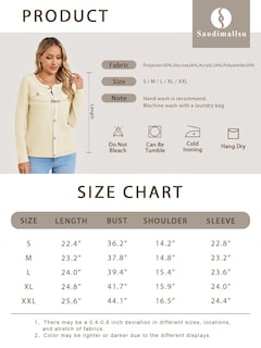 Foto 6 | Foto 6 | Jersey Tipo Cárdigan Saodimallsu Para Mujer, Tejido Trenzado, Color Beige - Venta Internacional.