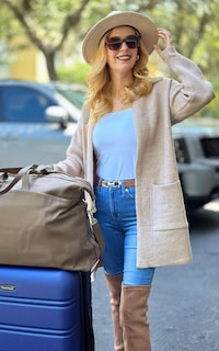 Foto 4 | Foto 4 | Jersey De Punto Ecowish Para Mujer, Otoño-invierno, Color Camel, Talla M - Venta Internacional.