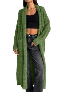 Foto 1 | Foto 1 | Jersey Tipo Cárdigan Saodimallsu Para Mujer, Grueso Y Borroso, Con Solapa, Verde - Venta Internacional.