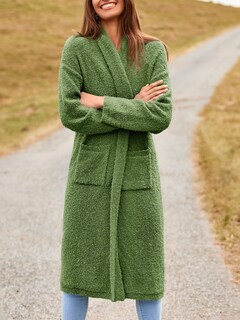 Foto 4 | Foto 4 | Jersey Tipo Cárdigan Saodimallsu Para Mujer, Grueso Y Borroso, Con Solapa, Verde - Venta Internacional.