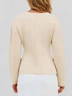 Foto 6 | Foto 6 | Jersey Tipo Cárdigan Saodimallsu Con Cuello En V, Punto Peplum, Parte Delantera Abierta - Venta Internacional.