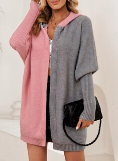 Foto 2 | Foto 2 | Suéter Elegante Con Capucha Y Bloques De Colores Para Mujer, Color Rosa - Venta Internacional.
