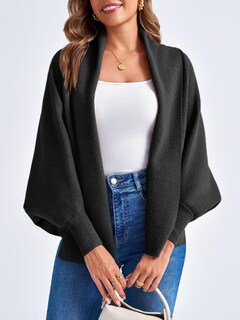 Foto 4 | Foto 4 | Jersey Tipo Cárdigan Saodimallsu Con La Parte Delantera Abierta Batwing Para Mujer - Venta Internacional.