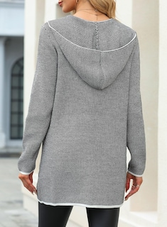Foto 5 | Foto 5 | Jersey Tipo Cárdigan Sidefeel 2024 Para Mujer, Parte Delantera Abierta, Gris - Venta Internacional.