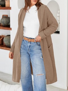 Foto 5 | Foto 5 | Cárdigan Saodimallsu De Punto Largo Con Capucha Para Mujer - Venta Internacional.