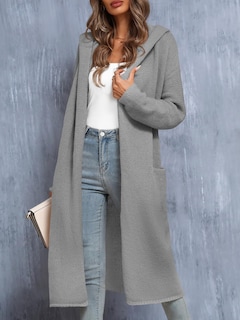 Foto 3 | Foto 3 | Chaqueta Saodimallsu Para Mujer, Extragrande, Con Capucha Larga, Gris - Venta Internacional.