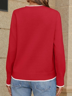 Foto 4 | Foto 4 | Jersey Tipo Cárdigan Merokeety Para Mujer 2024, Rojo, Talla S - Venta Internacional.