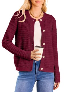 Foto 2 | Foto 2 | Jersey Tipo Cárdigan Dokotoo Para Mujer, Tejido En Otoño, Rojo, Talla Xl - Venta Internacional.