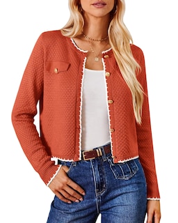 Foto 1 | Foto 1 | Cárdigan Grace Karin Para Mujer, Parte Delantera Abierta, Color Caramelo - Venta Internacional.