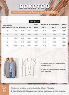 Foto 6 | Foto 6 | Jersey Tipo Cárdigan Dokotoo Para Mujer, Punto Con La Parte Delantera Abierta, Color Rojo - Venta Internacional.