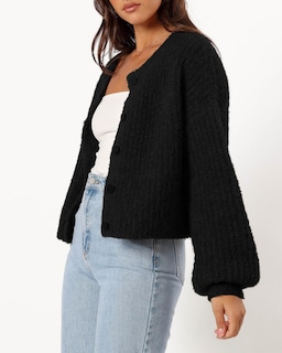 Foto 3 | Foto 3 | Cárdigan Btfbm De Punto Grueso Para Mujer, Color Negro, Otoño-invierno - Venta Internacional.