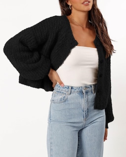 Foto 4 | Foto 4 | Cárdigan Btfbm De Punto Grueso Para Mujer, Color Negro, Otoño-invierno - Venta Internacional.