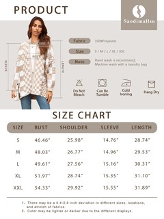 Foto 6 | Foto 6 | Jersey Tipo Cárdigan Saodimallsu A Cuadros A Cuadros Para Mujer - Venta Internacional.