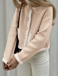 Foto 3 | Foto 3 | Jersey Tipo Cárdigan Prettygarden Para Mujer, Color Caqui Con Botones - Venta Internacional.