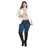 Cardigan Con Detalle De Encanje Roman Fashion /tallas Extras, 1434 (blanco) Blanco