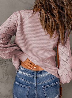 Foto 3 | Foto 3 | Suéter Tipo Cárdigan Astylish Punto con la Parte Delantera Abierta Rosa para Mujer - Venta Internacional