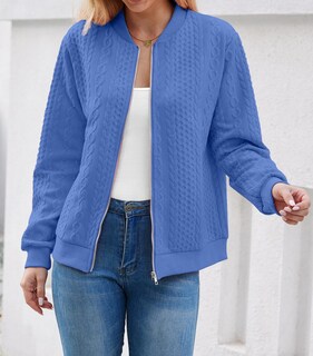Foto 6 | Foto 6 | Sudadera Tipo Cárdigan Wrolem Para Mujer, Con Cremallera, Con Capucha, Azul - Venta Internacional.