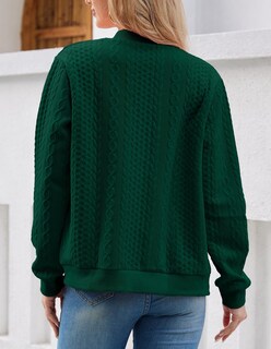 Foto 5 | Foto 5 | Sudadera Tipo Cárdigan Wrolem Para Mujer Con Cremallera Y Capucha, Color Verde - Venta Internacional.