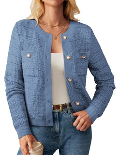 Foto 1 | Foto 1 | Jersey Tipo Cárdigan Grace Karin 2024 Para Mujer Azul Claro - Venta Internacional.