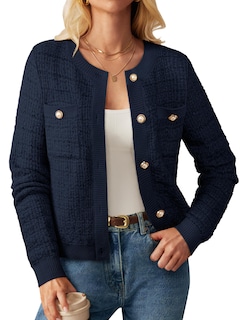 Foto 1 | Foto 1 | Jersey Tipo Cárdigan Grace Karin De Punto En Color Liso Para Mujer - Venta Internacional.