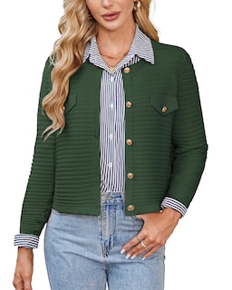 Foto 1 | Foto 1 | Cárdigan Grace Karin, Suéter De Punto Moderno Para Mujer, Verde Militar, Xxl - Venta Internacional.