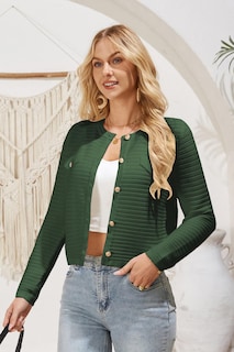 Foto 7 | Foto 7 | Cárdigan Grace Karin, Suéter De Punto Moderno Para Mujer, Verde Militar, Xxl - Venta Internacional.