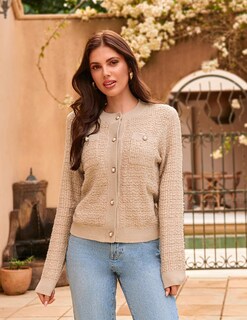 Foto 6 | Foto 6 | Cárdigan Grace Karin Para Mujer 2024, Manga Larga, Color Albaricoque Corto - Venta Internacional.