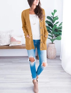 Foto 6 | Foto 6 | Jersey Tipo Cárdigan Merokeety para Mujer de Punto Trenzado - Venta Internacional