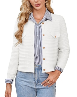 Foto 1 | Foto 1 | Cárdigan Grace Karin - Jersey De Ganchillo De Verano Para Mujer, Color Blanco, Talla M - Venta Internacional.