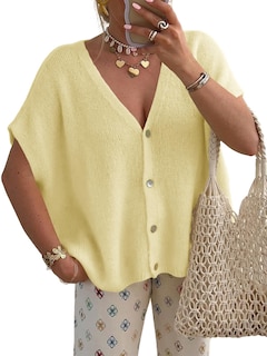 Foto 1 | Foto 1 | Cárdigan Saodimallsu Amarillo para Mujer- Venta Internacional