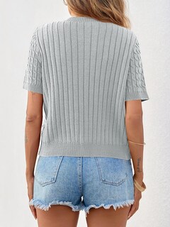 Foto 5 | Foto 5 | Cárdigan Saodimallsu Summer Manga Corta Gris - Venta Internacional