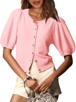 Chaqueta Saodimallsu Puff de Manga Corta Rosa para Mujer - Venta Internacional