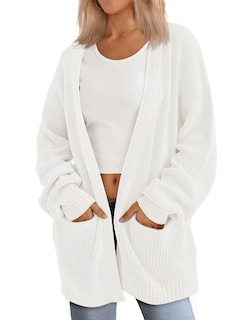 Foto 1 | Foto 1 | Jersey Tipo Cárdigan Lillusory Para Mujer, Otoño-invierno, Blanco Roto - Venta Internacional.