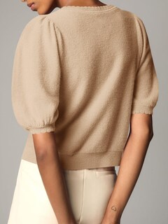 Foto 5 | Foto 5 | Cárdigan Saodimallsu Puff De Manga Corta Para Mujer, Color Caqui - Venta Internacional.