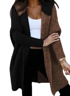 Foto 1 | Foto 1 | Cárdigan Astylish Para Mujer, Casual, Con Capucha, Color Negro - Venta Internacional.