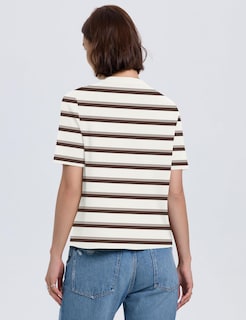 Foto 4 | Foto 4 | Cárdigan Lomon Para Mujer, Primavera-verano, Manga Corta, Punto Blanco A Rayas - Venta Internacional.