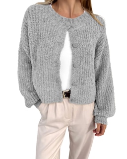 Foto 1 | Foto 1 | Cárdigan BTFBM Punto Grueso Gris para Mujer - Venta Internacional