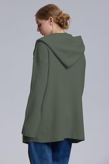 Foto 5 | Foto 5 | Jersey Tipo Cárdigan Cakulo, Largo, Con Capucha, Talla G, Verde, Para Mujer - Venta Internacional.