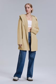 Foto 4 | Foto 4 | Jersey Tipo Cárdigan Cakulo Con Capucha Larga, Tamaño Almond Xl, Para Mujer - Venta Internacional.