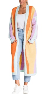 Foto 1 | Foto 1 | Chaqueta Tipo Cárdigan Para Mujer, Chouyatou, Color Bloque De Colores Otoñales - Venta Internacional.