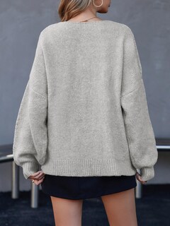 Foto 5 | Foto 5 | Jersey Tipo Cárdigan Saodimallsu Para Mujer Con Lazo En La Parte Delantera Y Manga Abullonada - Venta Internacional.