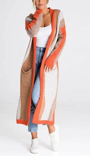Foto 3 | Foto 3 | Chaqueta Tipo Cárdigan Para Mujer, Chouyatou, Color Naranja - Venta Internacional.