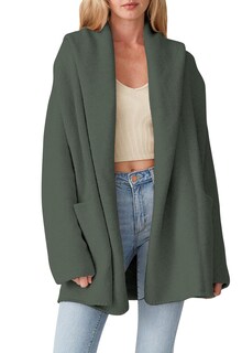 Foto 1 | Foto 1 | Jersey Tipo Cárdigan Cakulo, Largo, Con Capucha, Talla G, Verde, Para Mujer - Venta Internacional.