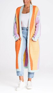 Foto 5 | Foto 5 | Chaqueta Tipo Cárdigan Chouyatou Para Mujer, Color Bloque De Colores De Otoño - Venta Internacional.